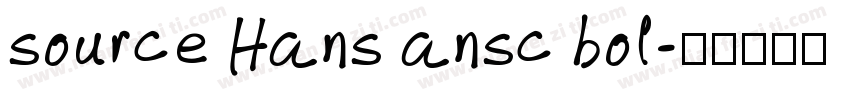 source Hans ansc bol字体转换